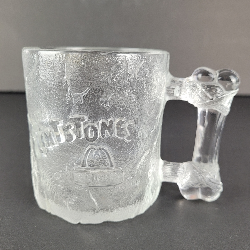 Flintstones McDonald's Vintage Glass Mug Cup